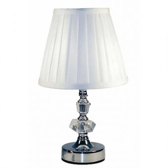 Abajur Cristal Toque Mesa Quarto Sala Decoração 35 cm