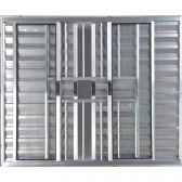 Janela Veneziana De Alumínio 6 Folhas Com Grade Brilhante 1,00 X 1,00