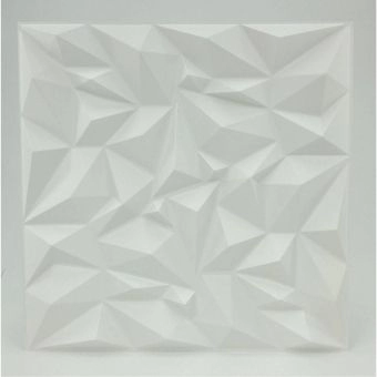 Revestimento De Parede 3D Goede Tipo Painel Plástico 50x50cm Branco
