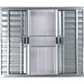Janela Veneziana De Alumínio 6 Folhas Com Grade Brilhante 1,00 X 1,00