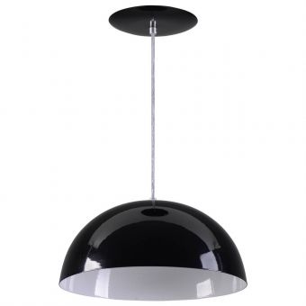 Pendente Meia Lua Meia Bola Esfera Alumínio 34cm