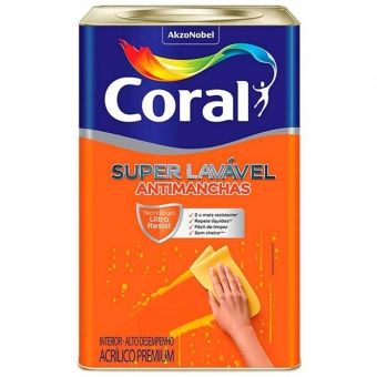 Tinta Super Lavável 18 Litros Branco - Coral