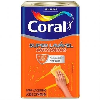 Tinta Super Lavável 18 Litros Branco - Coral