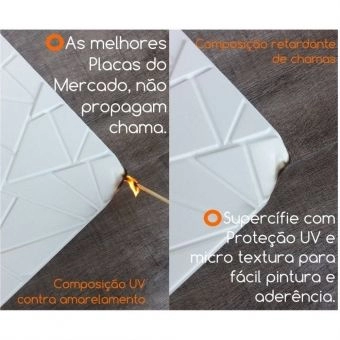 Revestimento De Parede 3D Goede Tipo Painel Plástico 50x50cm Branco
