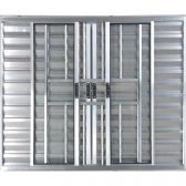 Janela Veneziana De Alumínio 6 Folhas Com Grade Brilhante 1,00 X 1,00