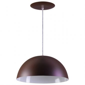 Pendente Meia Lua Meia Bola Esfera Alumínio 34cm